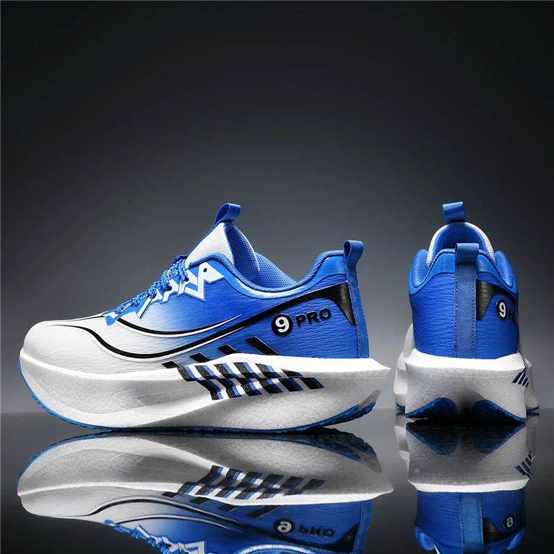Men Women Running Shoes Cushioned Sneakers Ultra-light Breathable Athletic Racing Shoes Mesh Non-Slip Jogging Training Shoes