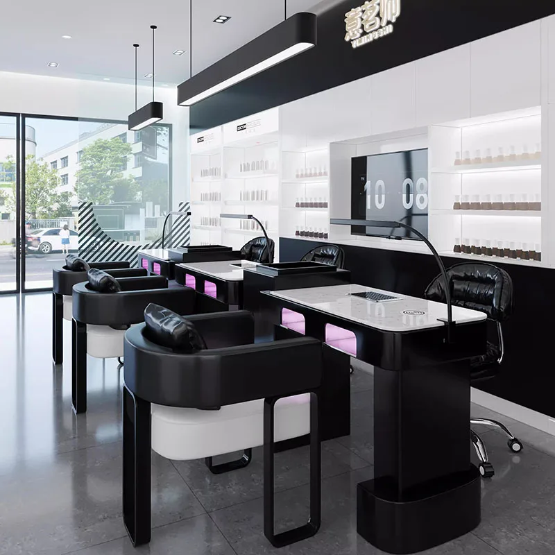 Mesa para manicura nórdica elegante, estética Premium, minimalista, mesa para manicura de belleza, mesa clásica de moda, muebles de salón Manucure