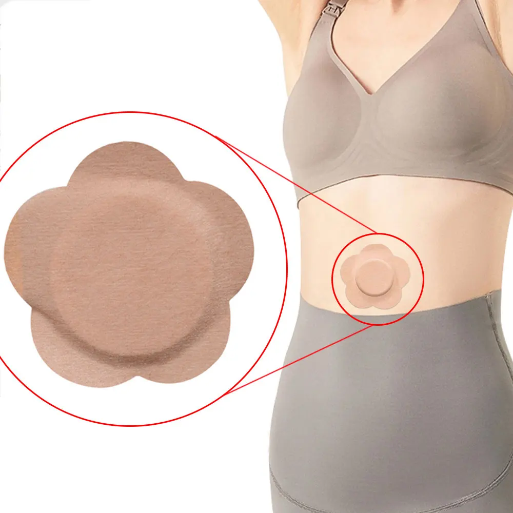 200-500x Disposable Castor Oil Pack Self-Adhesive Navel Sticker Seepage Resistant Belly Button Protector for Healing Acupressure