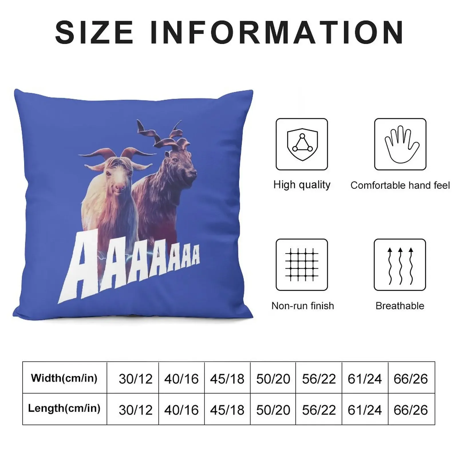 Screaming Goats Throw Pillow Marble Cushion Cover christmas pillow case pillow