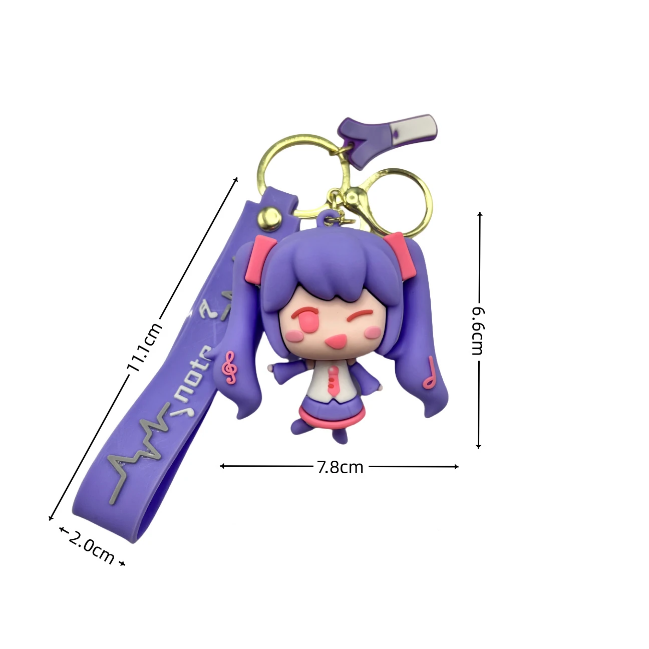 1Pcs Random Style Anime Hatsune Miku Q Version Action Figure PVC Model Keychain backpack pendant decoration Toy Collect Gifts