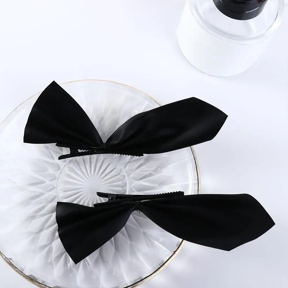 Pinzas para el cabello Bowkont Ins, horquillas, Clip LATERAL para el cabello, tocado nuevo, pinzas para el cabello con lazo de seda satinada, horquillas para mujer, Clip de pico de pato coreano