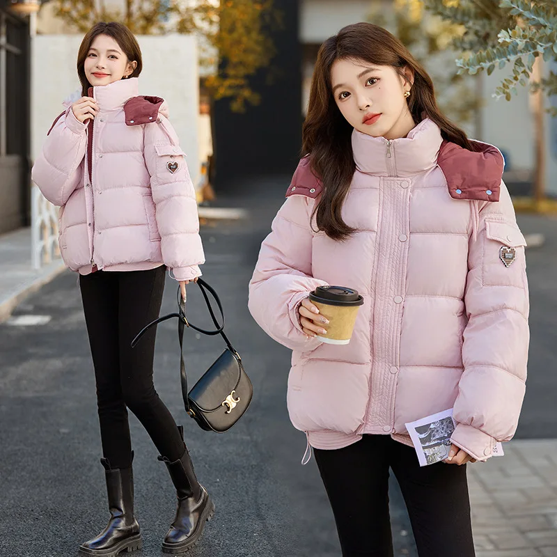 Style Ayul Women Fashion Hoodes Oo Tom Pear Color Short Wellon Padded Warm Winter Essential Themes Casual PD0171