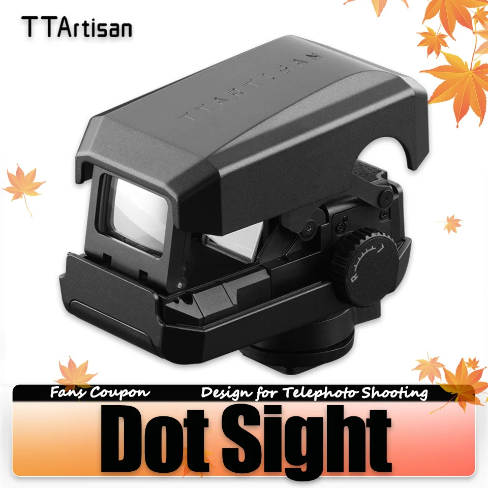 

TTArtisan Dot Sight for Telephoto Lens Photography Accessories with Cold Shoe Mount Locking Design without Battery Weight 73g