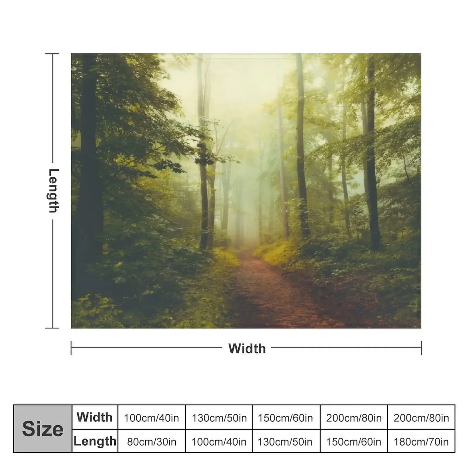 deeper and deeper - misty spring forest Throw Blanket Summer Beddings bed plaid Tourist Blankets