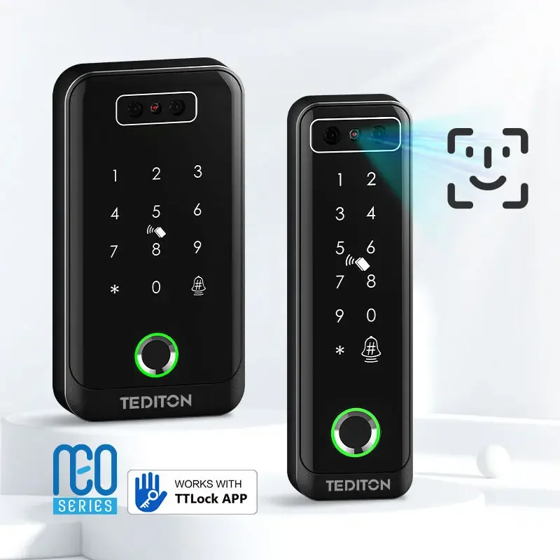 Arabic tuya electronic home security door palm vein fingerprint hotel intelligent Wooden External Smart door lock with camera