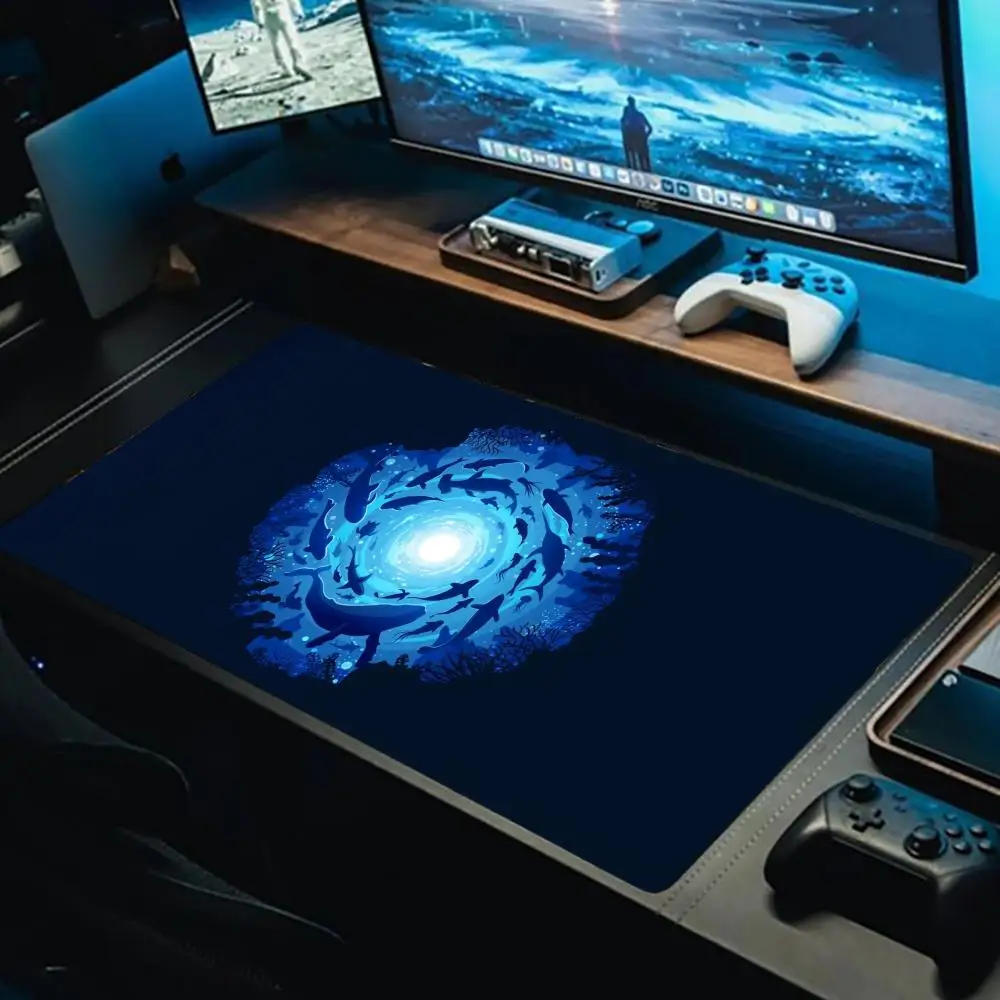 

Коврик для мыши Blue Ocean, большой коврик для компьютерной офисной игровой настольный коврик XXL, резиновые противоскользящие коврики с прошитыми краями для клавиатуры ПК, моющиеся настольные коврики