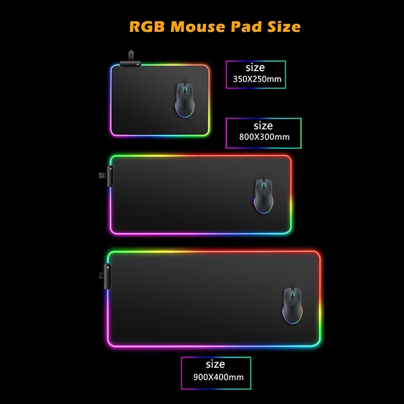 Imagem -06 - Rgb Led Mouse Pad Padrão Olá Kitty Bloqueio Borda Mousepad Grande Mouse Pad Computador Jogos Teclado de Borracha Mesa Kawaii