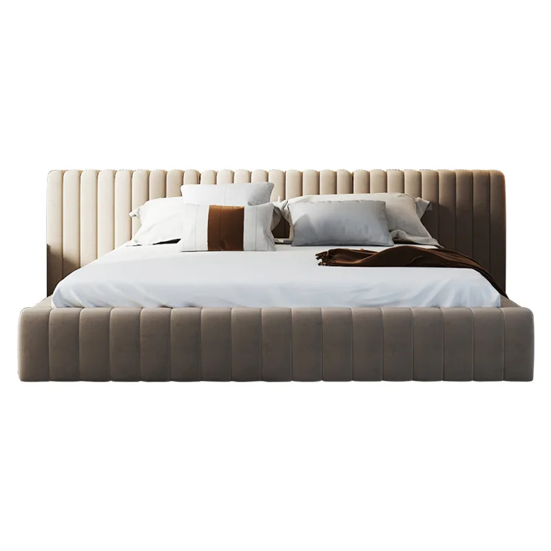 

Nordic technology fabric bed, light luxury Internet celebrity wabi sabi bed