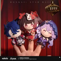 [Genuine] Game Honkai Star Rail Sparkle Plush Finger Puppet Anime Cosplay Diy Accessories Black Swan Pendant Sampo Keychain Gift
