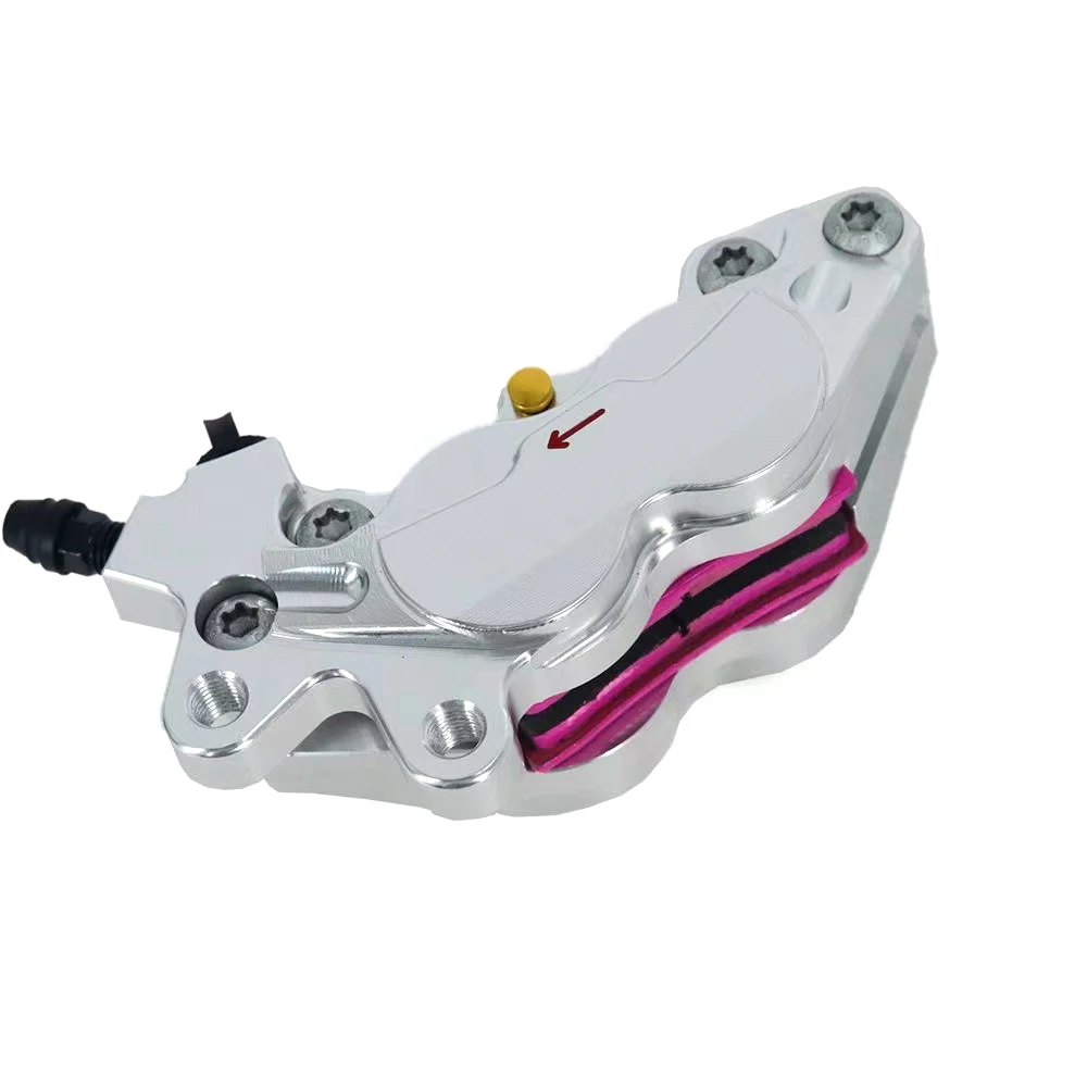 Zacisk hamulca motocyklowego 40 mm z 4 tłokami Uniwersalny do Honda Yamaha Kawasaki Suzuki Niu CNC Hamulec przedni tylny Moto Hamulec tarczowy — zdjęcie 6