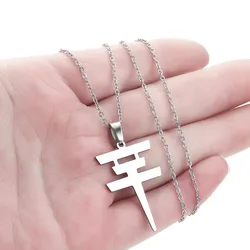 Fashion Tokyo Hotel Necklace For Women Stainless Steel Tokyo Hotel Pendant Bill Kolitz Logo Ornaments Collarbone Chain Jewelry