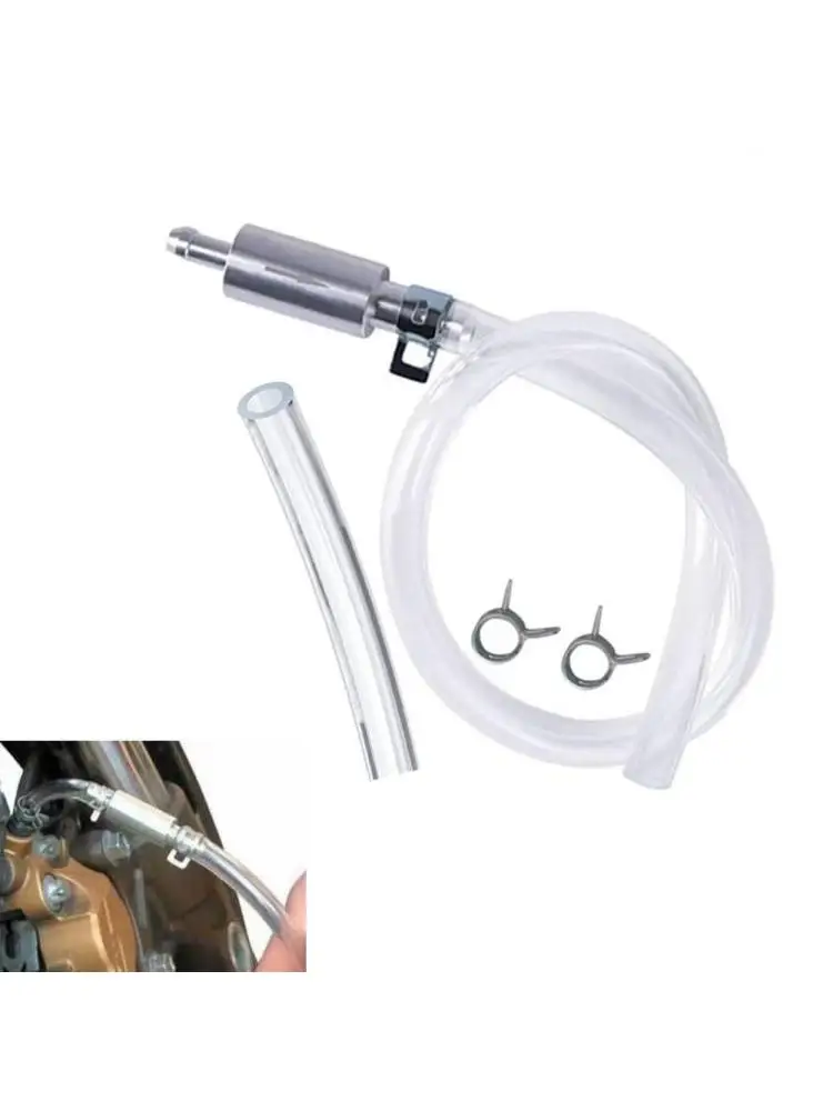 Kit de purge de frein en caoutchouc, tuyau d'extraction d'huile transparent, clapets de contrôle unidirectionnels, remplacement de tuyau de purge de frein à connexion rapide