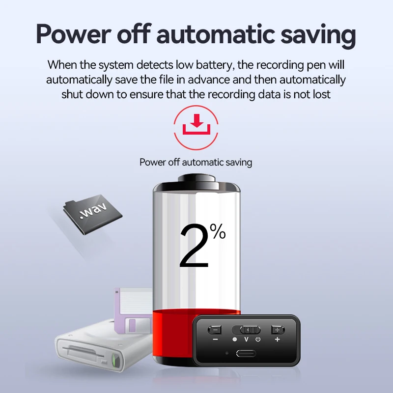 900 ساعة صغيرة الصوت المنشط مسجل صوتي 8G-64GB محرك فلاش USB الصوت الإملاء الضوضاء تقليل المغناطيس الجذب مشغل Mp3 #3