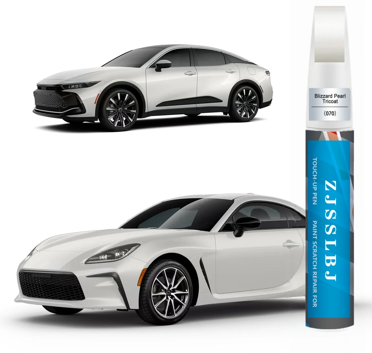 

070 Blizzard Pearl Tricoat Touch Up Paint for Toyota, Car Paint Pen Scratch Repair Two-In-One Touch Up Paint, Premium Car Scrat