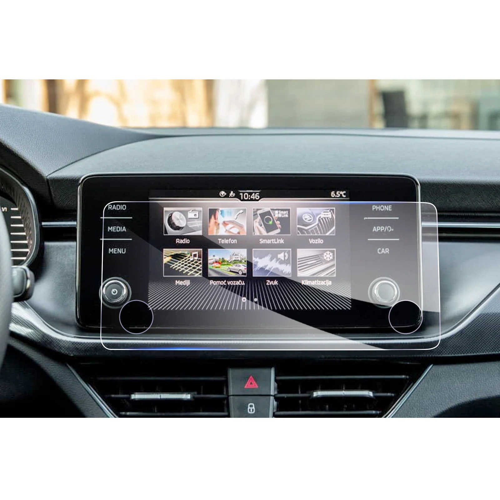 RUIYA dla Skoda Kamiq / Scala / Fabia 2022 2023 Nawigacja samochodowa Ochraniacz ekranu dotykowego Auto Interior Skoda Kamiq Akcesoria 2023