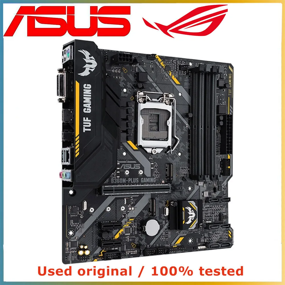 For ASUS TUF B360M-PLUS GAMING B360M LGA 1151 i7/i5/i3 USB3.0 SATA3 Motherboard LGA1151 DDR4