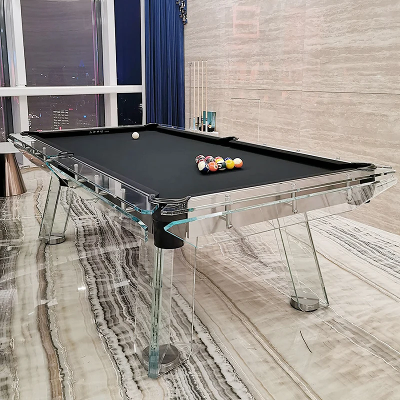 Indoor Bluestone and Solid Wood 8ft 9 Ball Pool Table with Wool Cushion