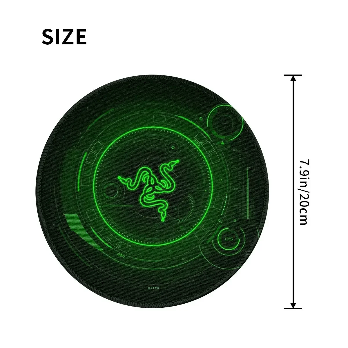 Razer Coasters Round Mouse Pad Computer Keyboard Mouse Mat Gaming Laptop Desk Mat Office Table Mats view 4