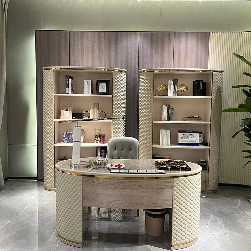 Italian light luxury shelf wine cabinet, luxury villa high-end model room furniture