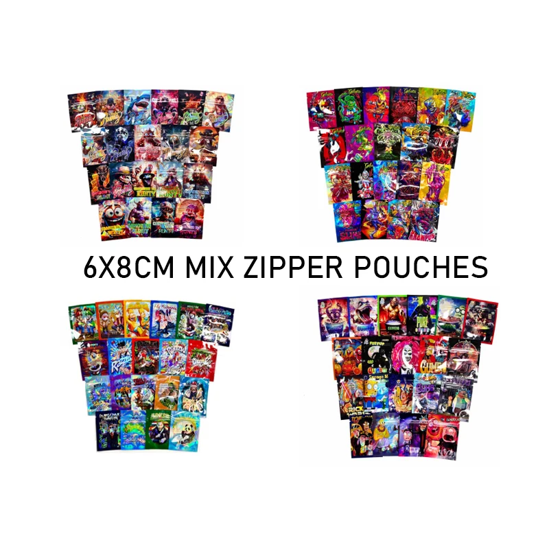 50 قطعة حقيبة بلاستيكية صغيرة مسطحة مغلقة التوابل عشب سستة الحقيبة الحلوى مسحوق القهوة تخزين الحقائب أكياس مايلر قابلة للإغلاق مقاومة للماء