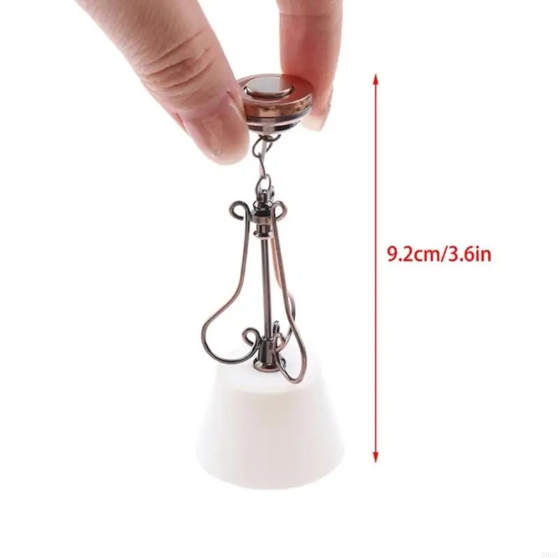 090B Mô hình đèn chùm thực tế cho Búp bê Ngôi nhà ngủ Đèn chiếu sáng Đạo cụ