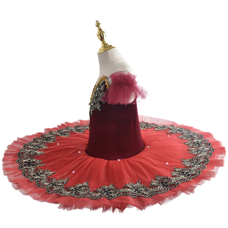 Robe de Ballet du lac des cygnes avec perles, Costume de spectacle pour adultes, vêtements de ventre, Tutu professionnel de scène, Tutu de danse de Ballet violet