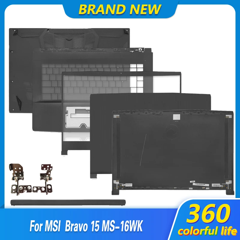 

Original New Screen Back Cover For MSI Bravo15 MS-16WK Laptop LCD Back Cover Front Bezel HInges Palmrest Upper Top Bottom Case 4