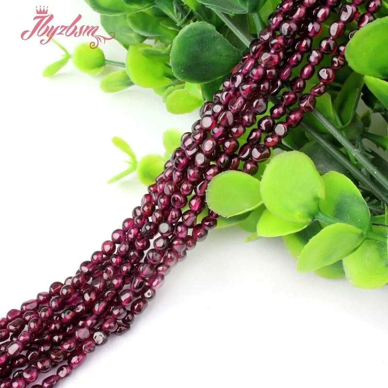 2x3-3x4mm Natural Red Garnet Freeform Chips Stone Beads For Necklace Bracelets Strand 15Inch DIY Jewelry Making