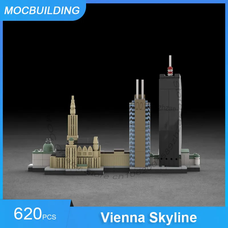 MOC اللبنات فيينا أفق العمارة عرض نموذج لتقوم بها بنفسك تجميع الطوب الإبداعية التعليمية عيد الميلاد اللعب الهدايا 620 قطعة #3