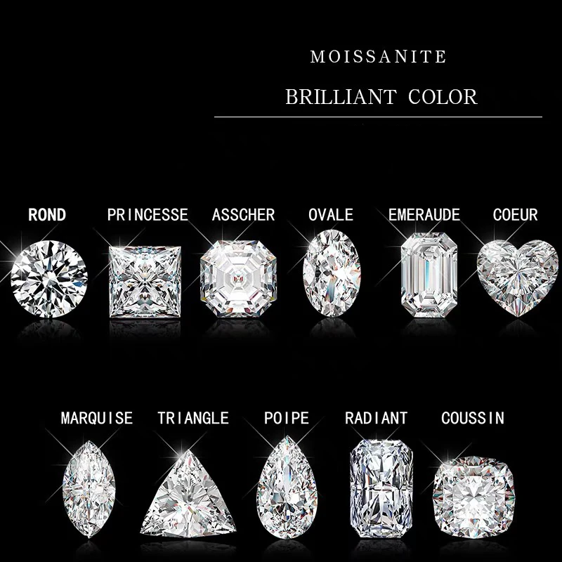에메랄드 컷 모이사나이트 스톤, 0.2ct ~ 10ct D 컬러, VVS1 실험실 느슨한 보석, 보석 테스터 통과, 파인 쥬얼리