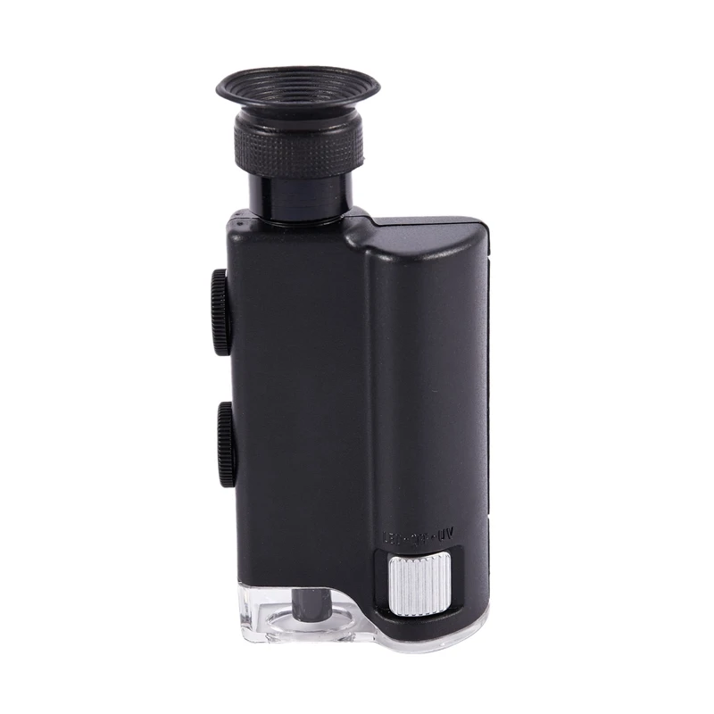 ●Portable 200X-240X Zoom Microscope Pocket Handheld Led Lamp Light Loupe Zoom Magnifier Microscope-A57M