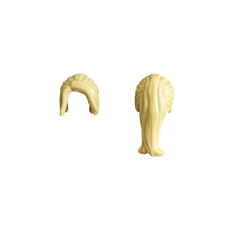 MOC City Building Blocks Character Hairstyles Curly Hair Boys and Girls Black Brown Gold Red Hair Parts DIY Compatible Toys - view 6