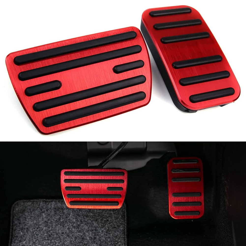 Anti Slip Foot Pedal Covers Gas Brake and Accelerator Pedal Pad for Honda Civic Accord CRV Odyssey Pilot Accessories,Red