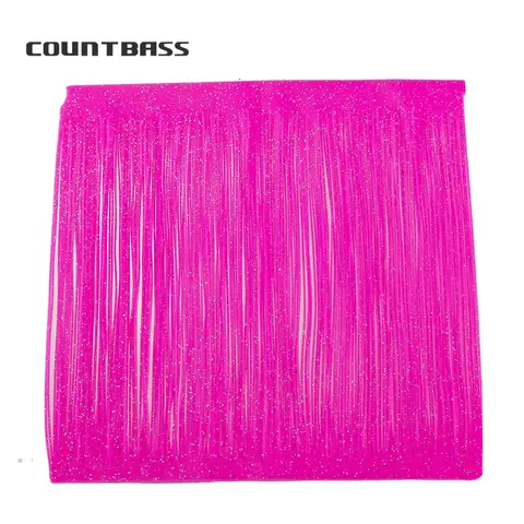 Countbass Fishing Lure Silicone Skirt Layers,Silicone Skirt Material for Tackle Craft, DIY Spinner, Rubber Jigs, Buzzbait