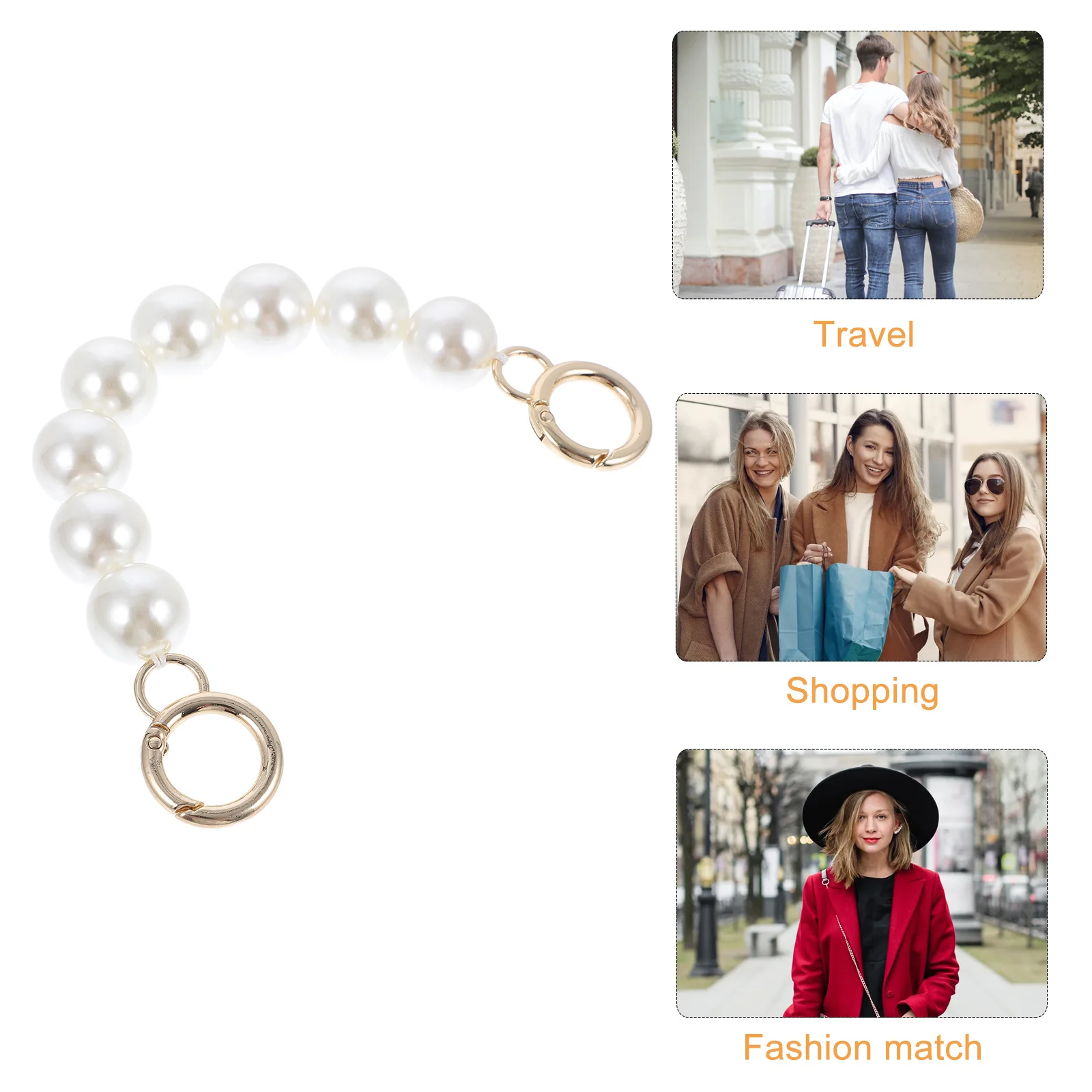 Handbag Chain Handles Green Clutch Bags Women Sparkly Liquids Replacement Strap Pearl Decor DIY Bag Accessories