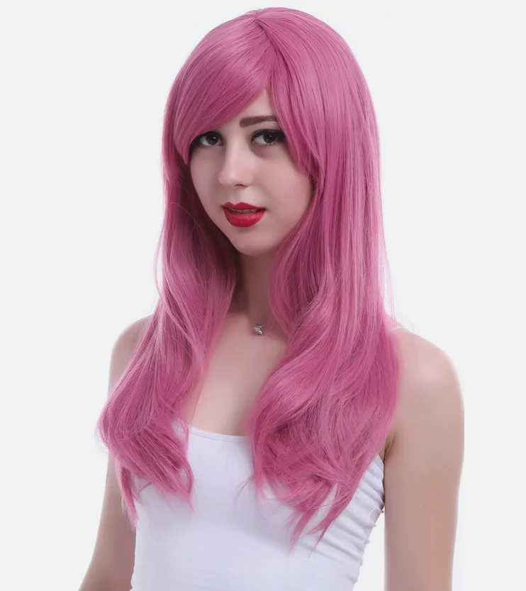 65 cm de largo recto 8 colores rosa negro marrón pelucas de cosplay clásicas