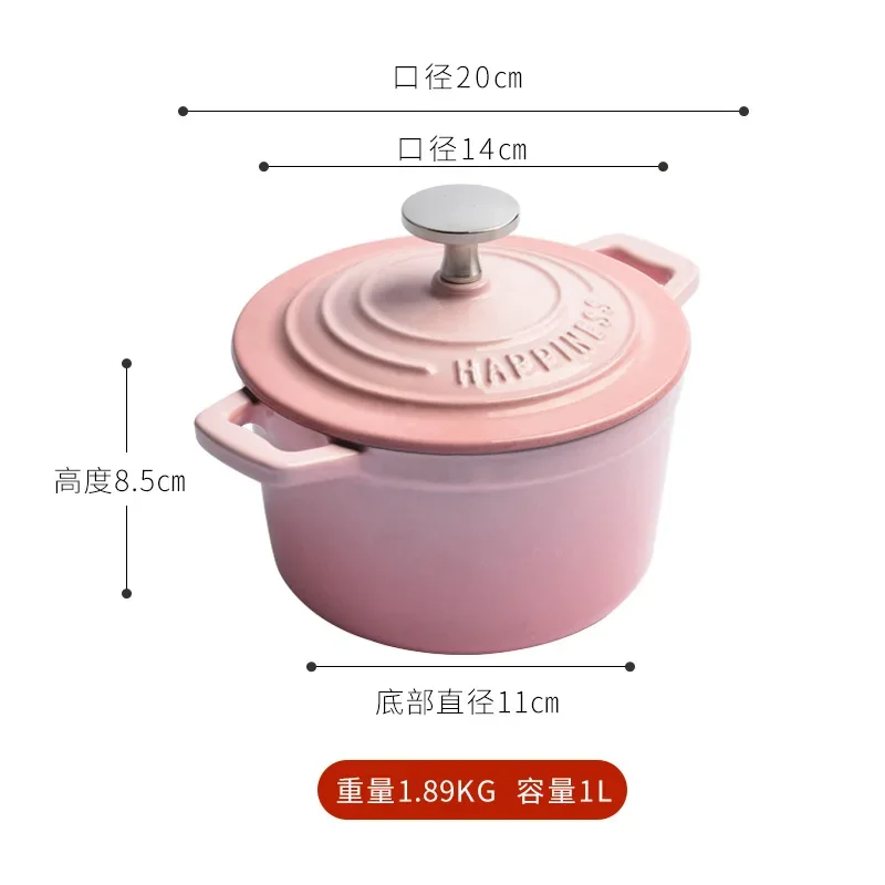15cm Cast iron cooking pot Uncoated cast iron cookware pots and pans Kitchen accessories Home Non stick pots for cooking hot pot
