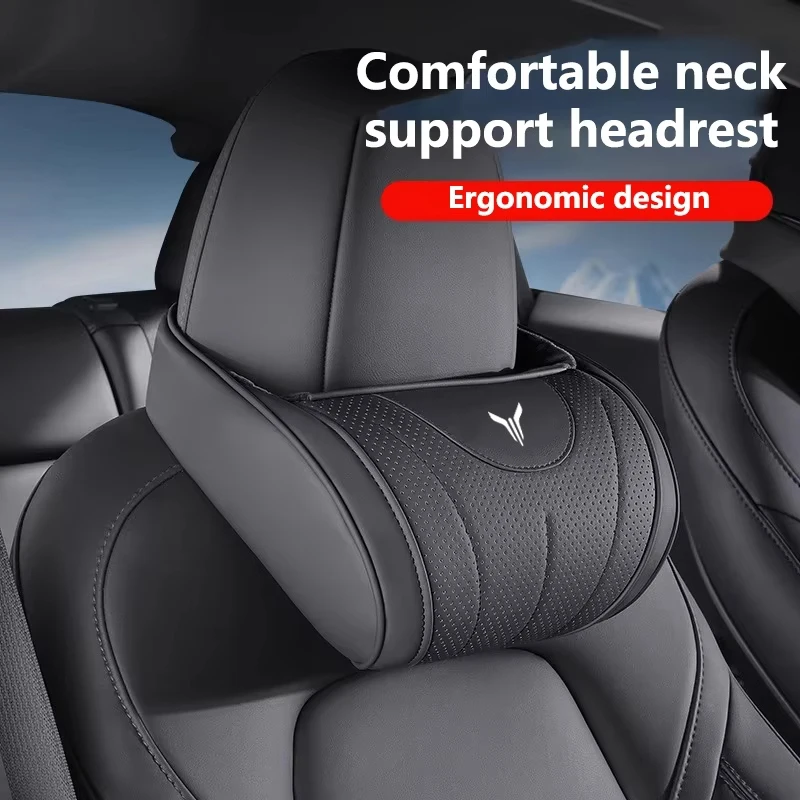 For Voyah Free I-Land Dreamer H53 Dongfeng Car Headrest Lumbar Support Memory Foam Leather Car Rest Neck Pillow Seat Cushion