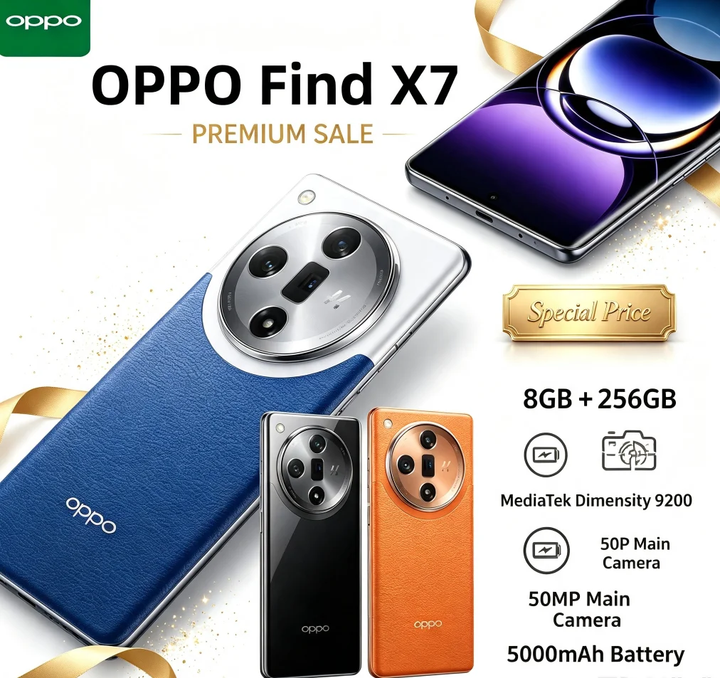New Arrival 2026 Official OPPO Find X7 5G Unlocked Smartphone 6.78-inch Large Display Dimensity 9300 Flagship Chip 50MP