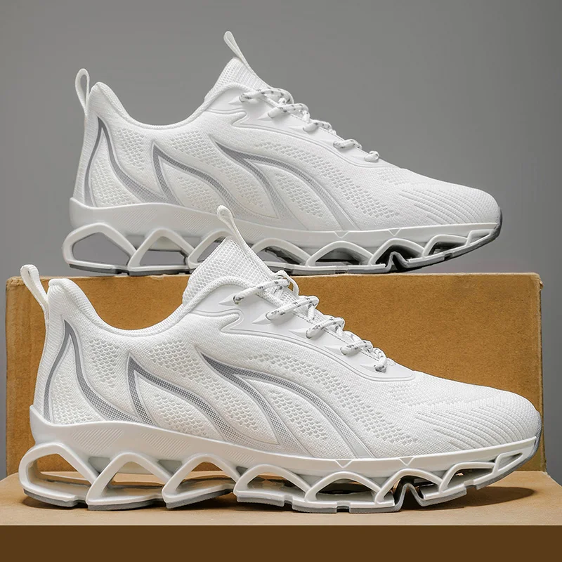 

Мужская повседневная спортивная обувь, новые четырехсезонные удобные дышащие модные универсальные повседневные кроссовки для бега на толстой подошве с противоскользящим покрытием