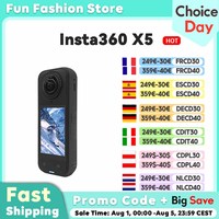 Insta360 X5 Camera Waterproof 8K 360° Action Cam Lenses8K 30fps 360° Video X5 Action Camera Wind Guard 185mins New original