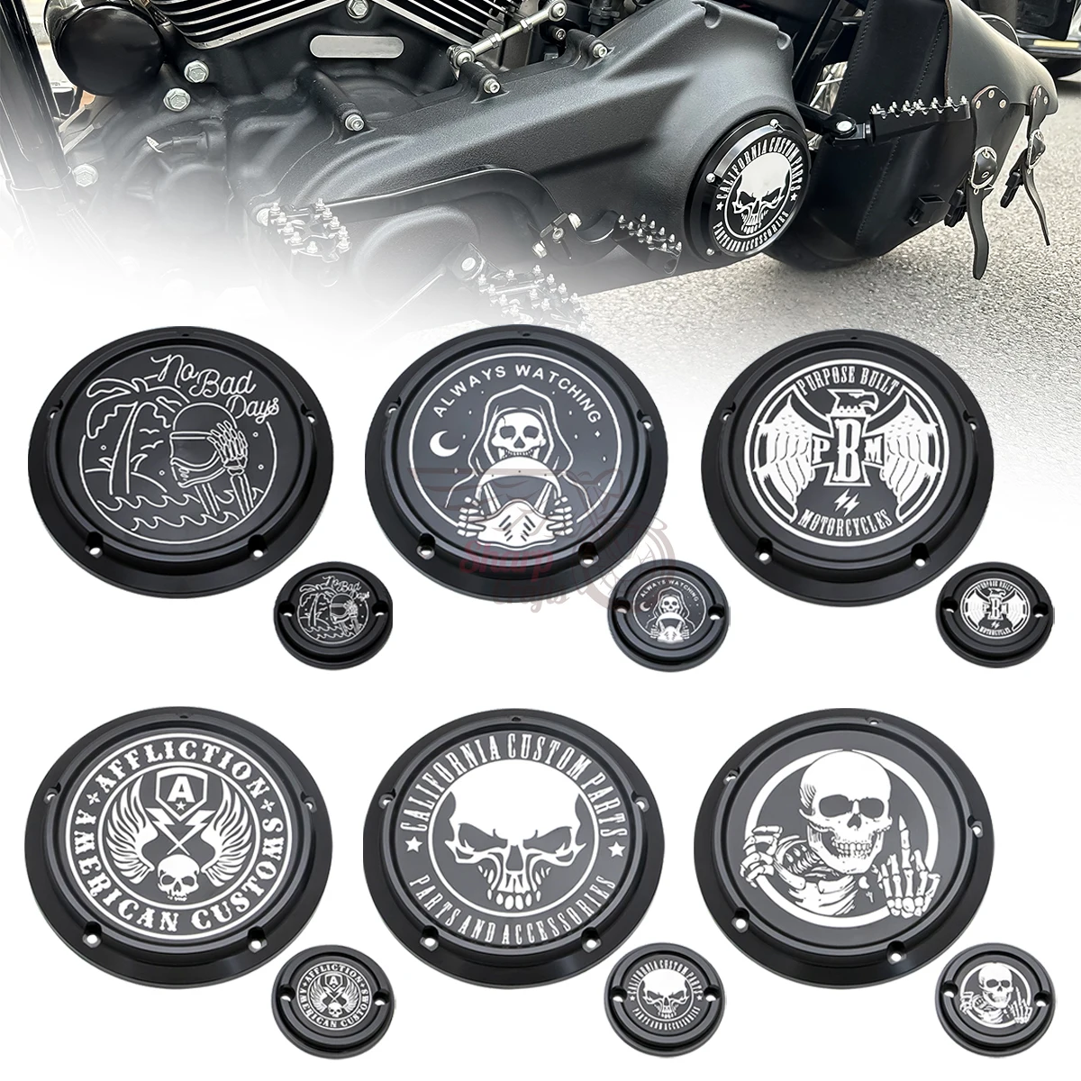 Motorcycle Accessories Engine Clutch Derby Timer Cover For Harley Softail Standard Low Rider S/ST Deluxe Fat Boy 114 2019-2024