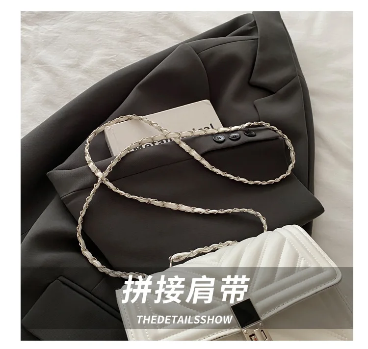Neue Mode Mini Stepp Geprägte Kette Schulter Tasche für Frauen Einfache Vielseitige Diagonal Umhängetasche Platz Handtasche Weiblichen Beutel – Detail 3