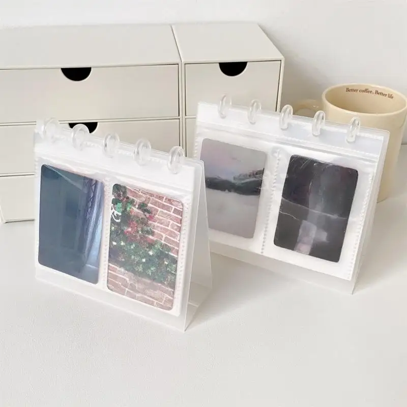 

1PC New Transparent Desktop Photo Album 3inch/4inch DIY Photocard Holder Decor Simplicity Idol Card Picture Display Ornament