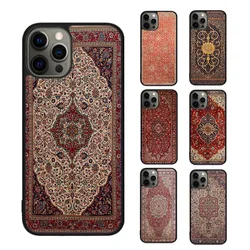 Persian Carpet Floral Pattern Phone Case For iPhone 17 Air 15 16 16e 14 13 12 11 Pro Max Coque PLUS mobile fundas cover