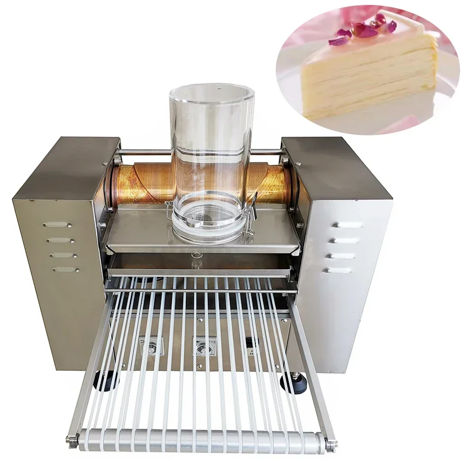Fully Automatic Commercial Birthday Wedding Crepes Pancake Maker Electric Thousand Layer Crepe Cake Making Machine