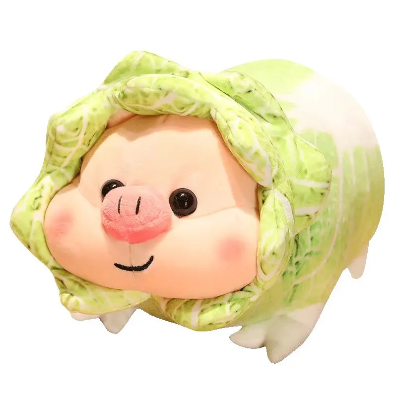 Cute Kawaii cabbage pig doll funny decompression stuffed plush toy doll pillow birthday Christmas gift