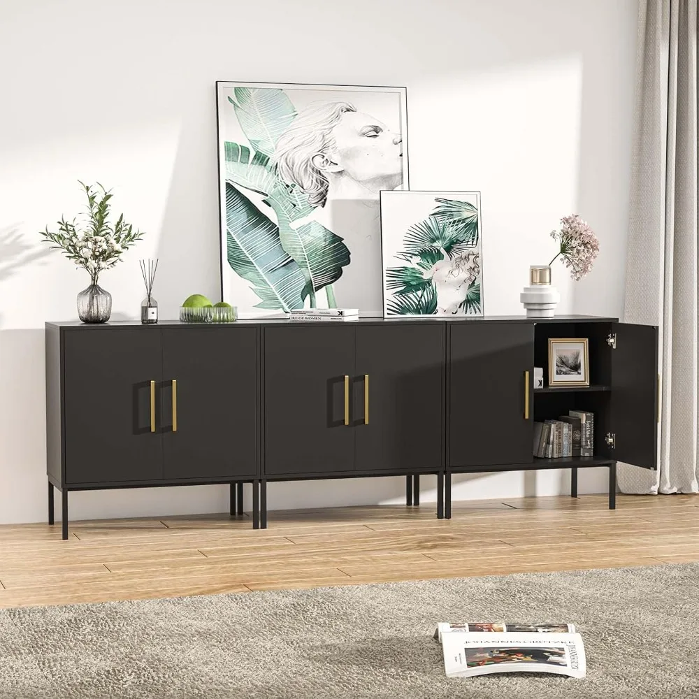 

Accent Storage Cabinet with Doors and Adjustable Shelf, Freestanding Modern Sideboard Buffet Cabinet for Office, Dining Room