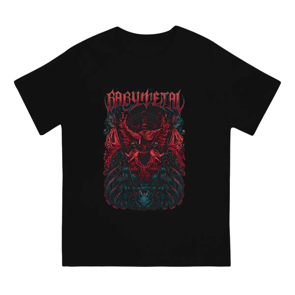 Angry Red Wolf Men TShirt Babymetaall Tour Crewneck Short Sleeve Fabric T Shirt Humor Top Quality Gift Idea